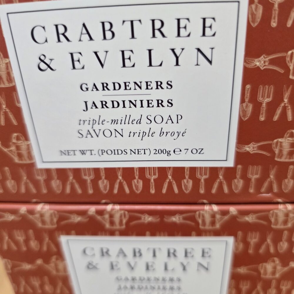 2X Crabtree & Evelyn Gardeners Triple Milled Soap New in Box 7oz bars Lot of 2 - Picture 3 of 7